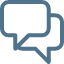 Two speech bubbles overlapping icon